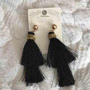 black earrings